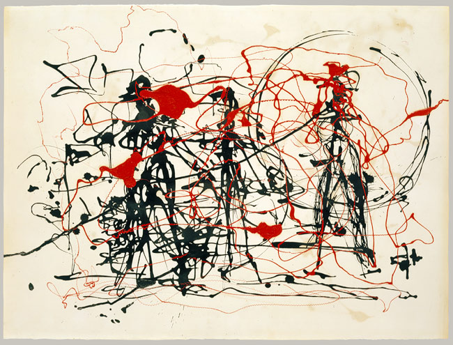 Untitled, ca. 1948–49 Jackson Pollock (American, 1912–1956) Dripped ink and enamel on paper; 22 3/8 x 30 in. (56.8 x 76.2 cm) Gift of Lee Krasner Pollock, 1982 (1982.147.27) © 2011 The Pollock–Krasner Foundation / Artists Rights Society (ARS), New York