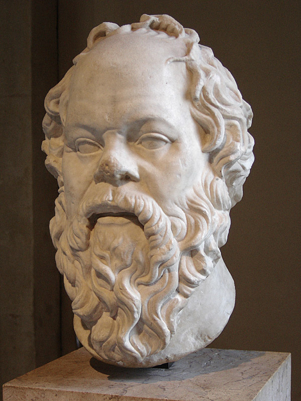 Escultura de Sócrates, obra de arte romana del siglo I d. C. Fuente: Wikipedia